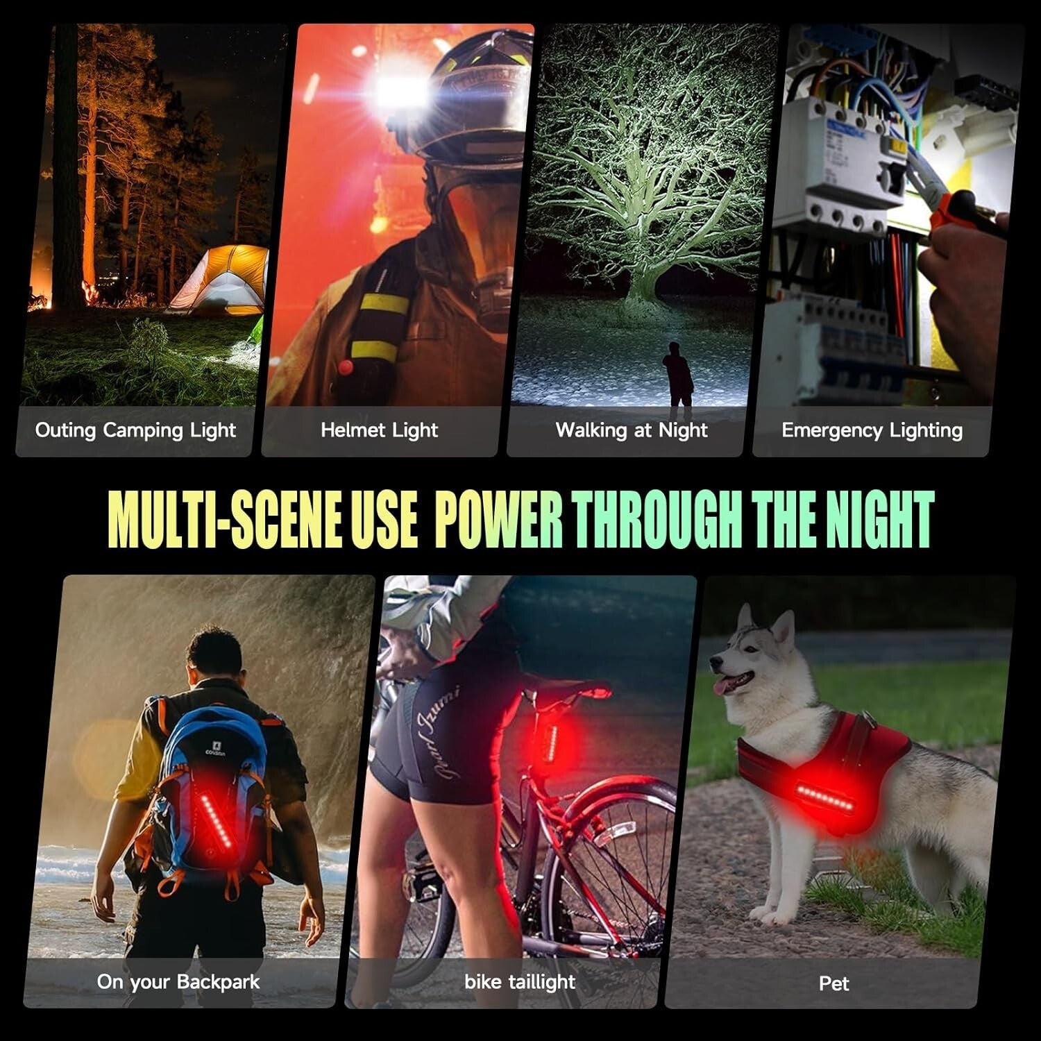 10-Mode USB Rechargeable Bike Lights: Headlight & Taillight for Night Cyclists