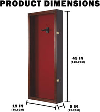 Load image into Gallery viewer, Stunning Wall-Mount Electric Guitar Display with Red Felt &amp; Mahogany Finish
