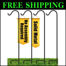 Load image into Gallery viewer, Multi-Purpose 65in Heavy Duty Shepherd Hooks – Perfect for Garden Decor &amp; Events