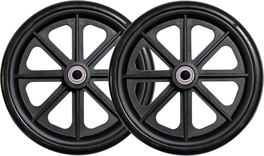 Durable 8-Inch Rubber Caster Wheel with 7/16" Axle - Perfect for Wheelchairs