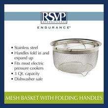 Load image into Gallery viewer, Versatile 3-Quart Stainless Steel Mesh Colander with Folding Handles - Pack of 4