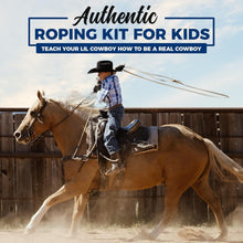 Load image into Gallery viewer, 3-Piece Kid's Roping Set: Premium Lasso Rope &amp; Steer Head for Beginners