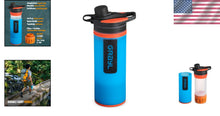 Load image into Gallery viewer, GeoPress 24 oz Water Purifier Bottle for Safe Hydration Anywhere - Bali Blue