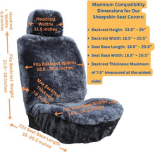Load image into Gallery viewer, Genuine Furry Shearling Seat Covers for Cars - Winter Warmth and Summer Cool