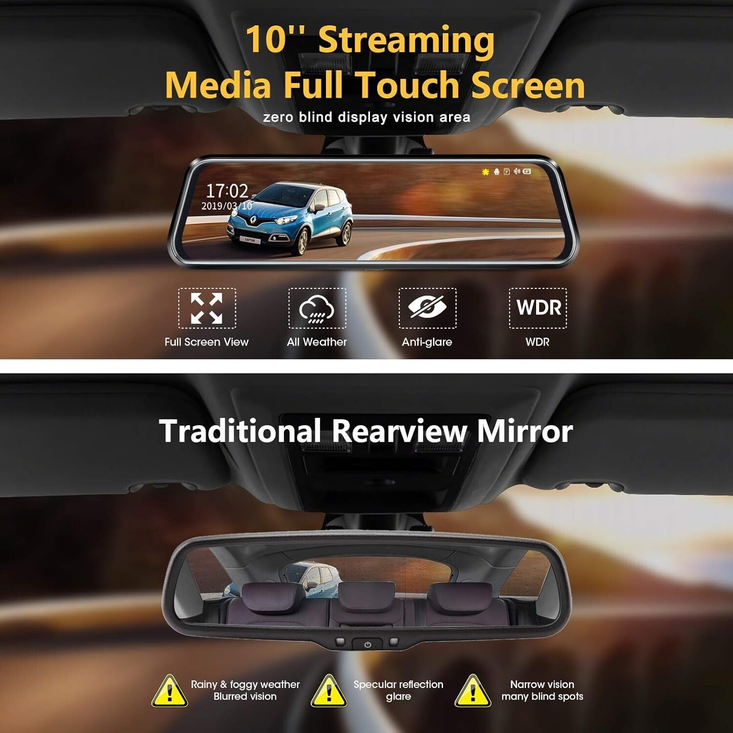 Advanced 10'' Dual Lens Backup Camera - Parking Assistance & Night Vision System