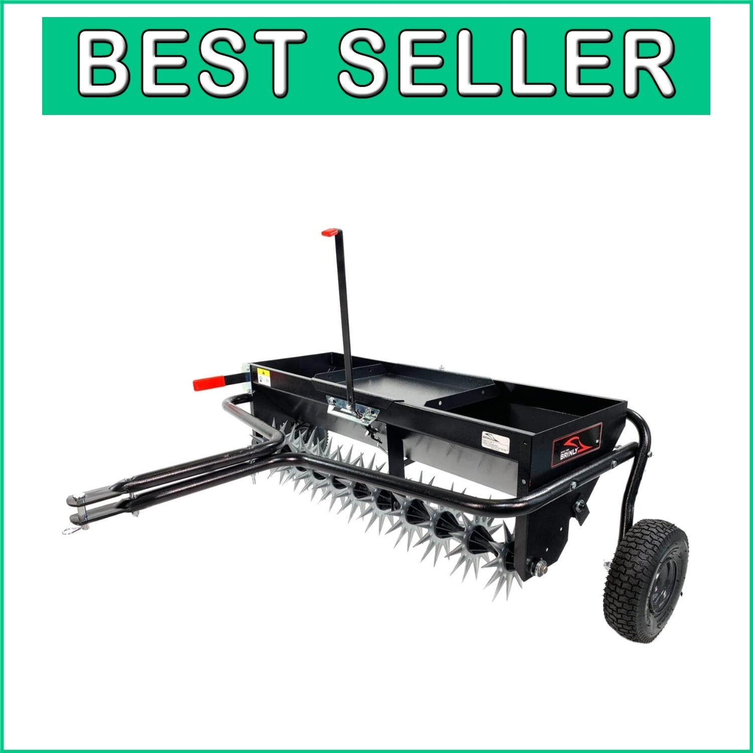 All-Steel 40-Inch Tow Behind Lawn Aerator Spreader with Universal Hitch & Weight