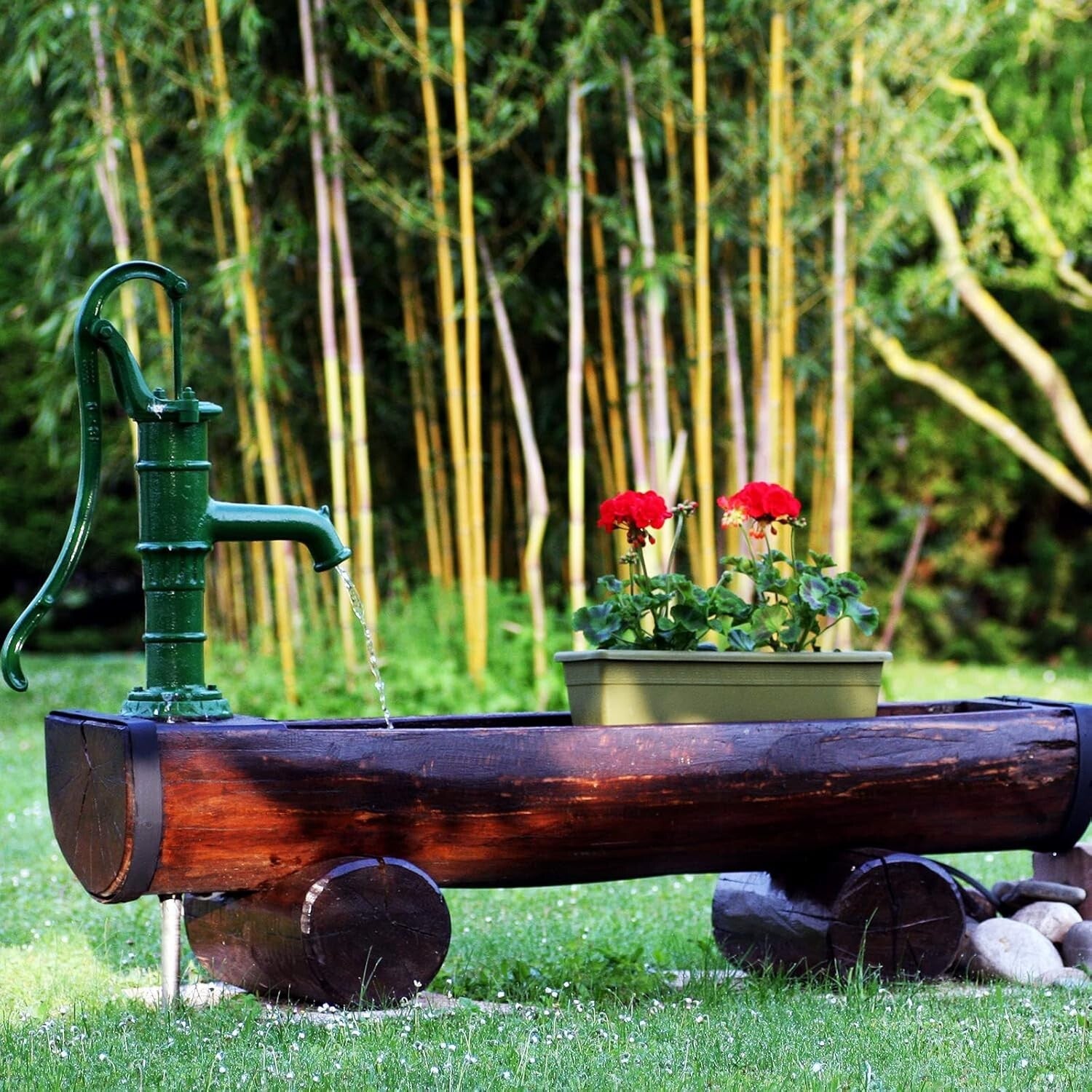 Garden Decoration Solar Fountain Pump - Safe for Wildlife and Birds, 196 GPH