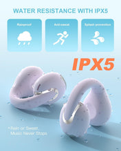 Load image into Gallery viewer, Wireless Bone Conduction Headphones - Lightweight &amp; Comfortable Earbuds - Purple
