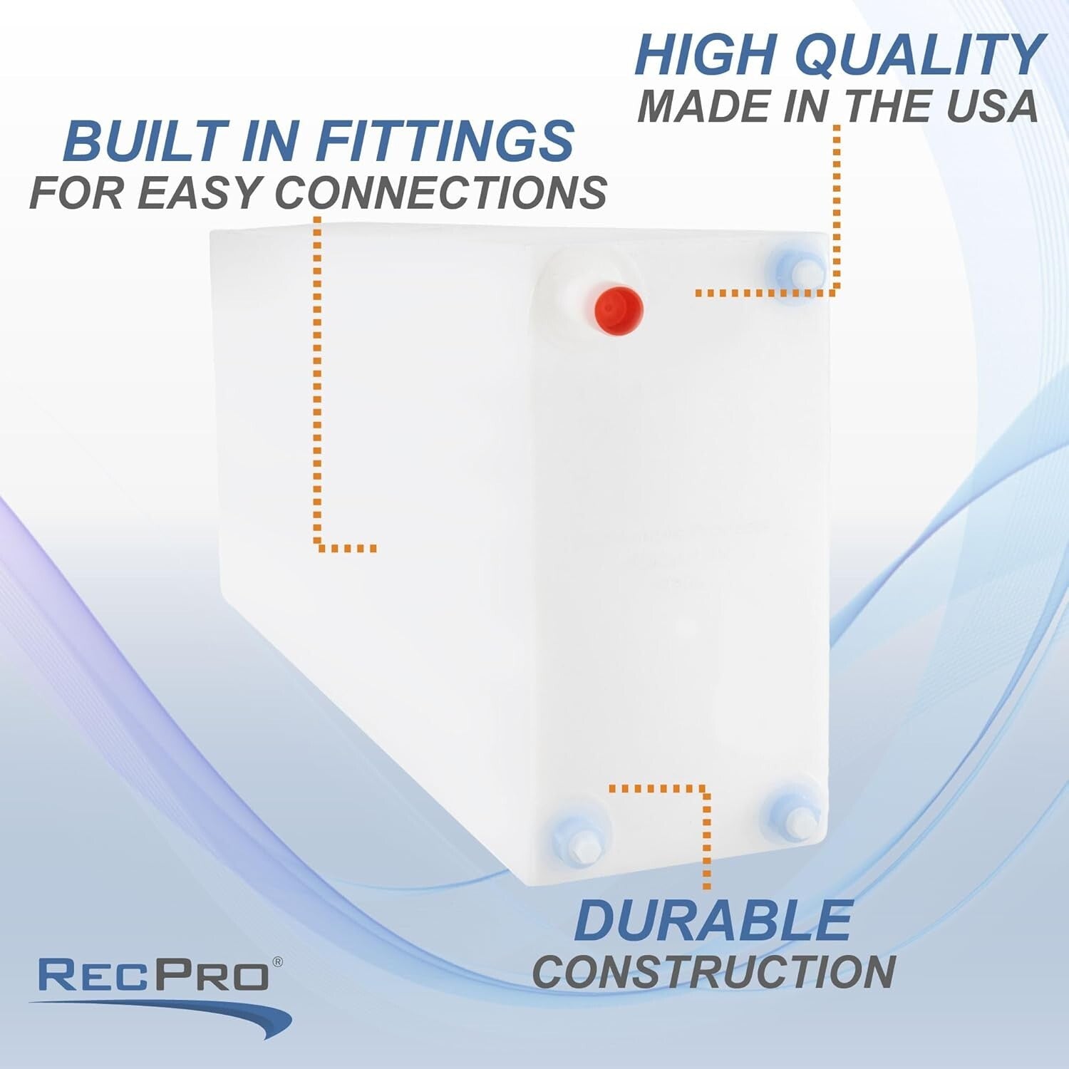 Sturdy 21-Gallon Polyethylene RV Water Tank | Ideal for Camping Adventures