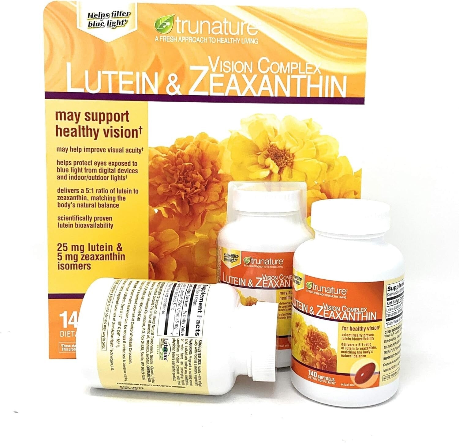 Lutein & Zeaxanthin MegaSize - 140 Softgels for Powerful Eye Health Protection