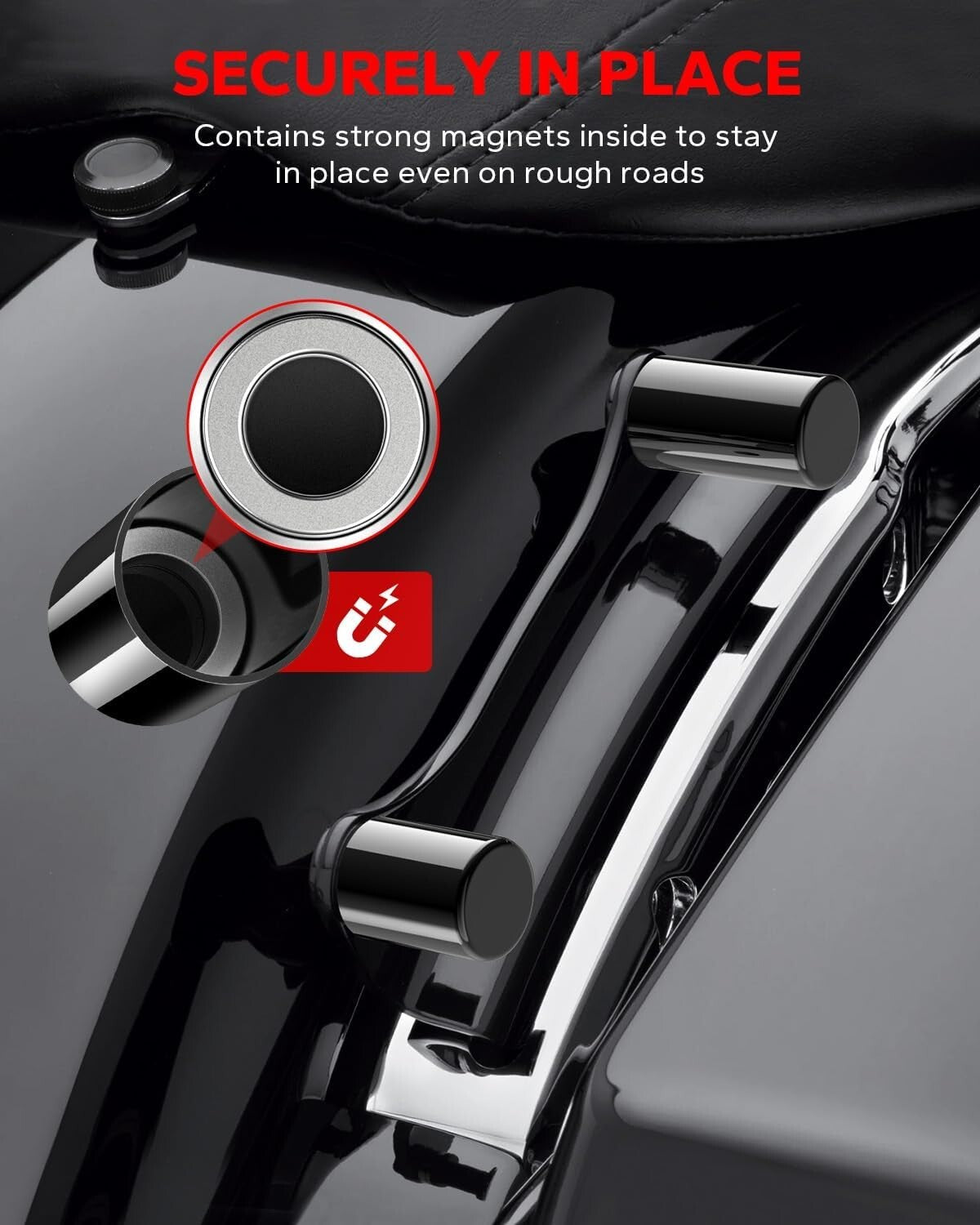 4-Pcs Docking Hardware Cover Set for Harley Touring Models - Vivid Black Design