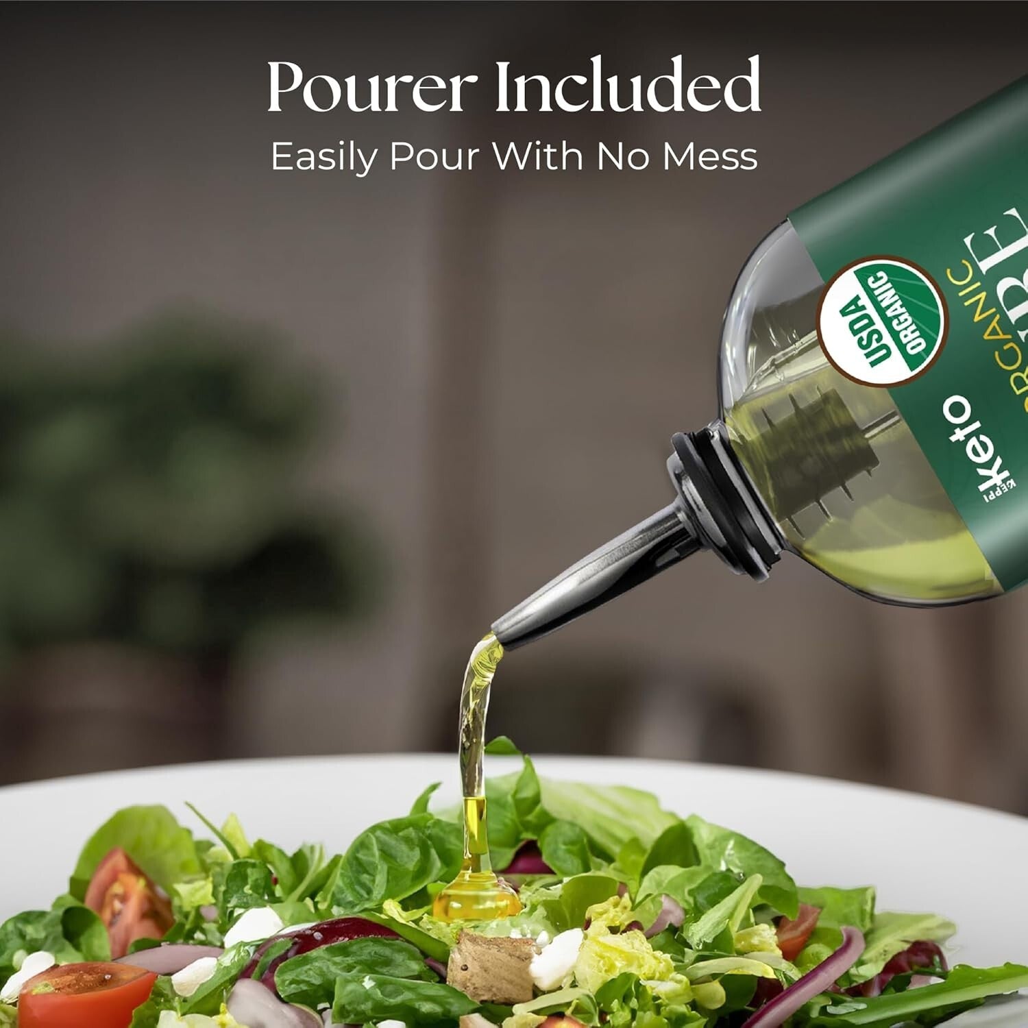 Flavorless Keto MCT Oil 32 oz - Non-GMO, Vegan, Perfect for Smoothies & Coffee