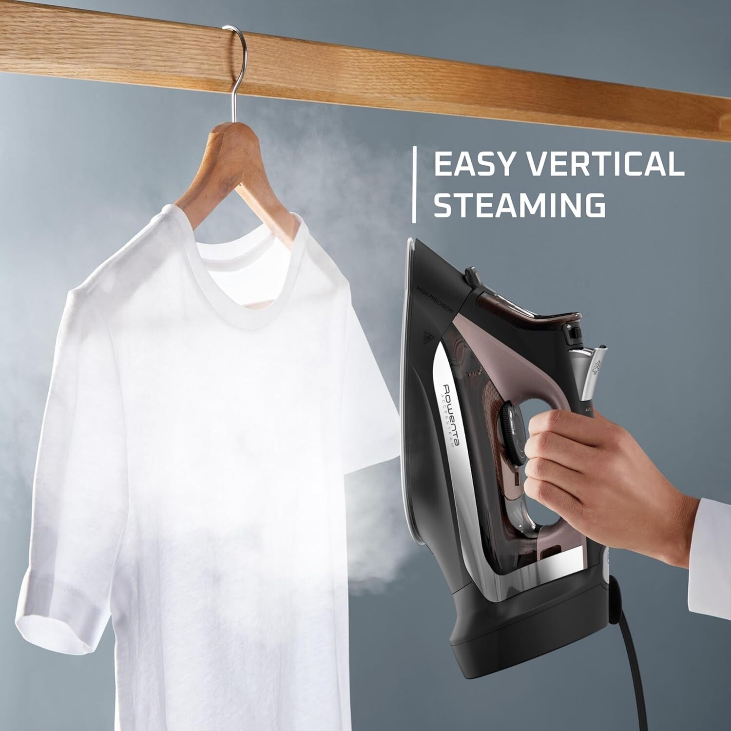 Ultimate Steam Iron with Retractable Cord - 350 Micro-Holes for Perfect Coverage