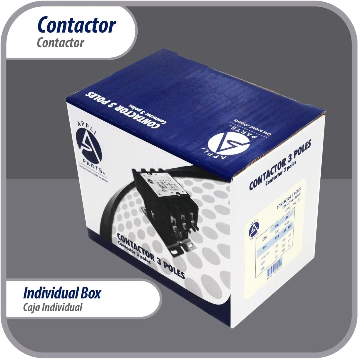 UL Certified Heavy-Duty 3 Pole Contactor 50 Amp for Reliable HVAC Applications