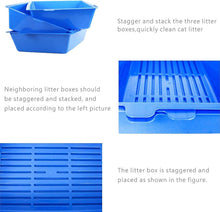Load image into Gallery viewer, Reusable Cat Litter Box with 3 Sifting Trays - Convenient Scoop-Free Solution