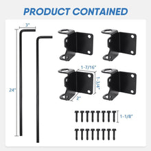 Load image into Gallery viewer, Black 24-Inch Heavy Duty Cane Bolt Set - Ideal for Secure Gate Reinforcement