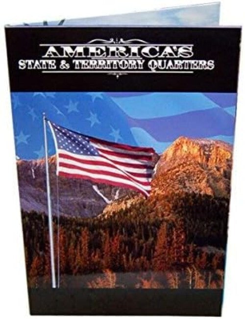 Interactive Coin Collection: 56 State & National Park Quarters in Map Book