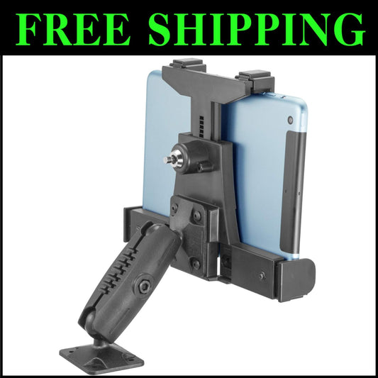 Heavy-Duty Locking Tablet Mount for 7-10" Devices - Ideal for Vehicles & Walls