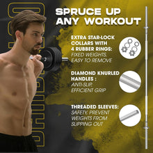 Load image into Gallery viewer, Versatile 60” Straight Barbell &amp; 47” EZ Curl Bar Set - Smooth Workout Experience