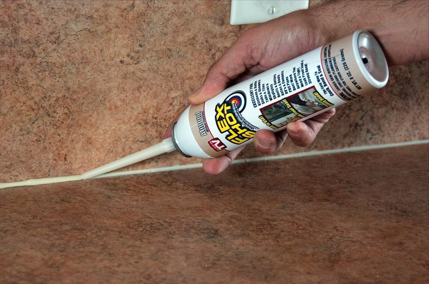 Flexible 8 oz Black Sealant - UV Resistant & Easy Application Extension Tube