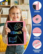 Load image into Gallery viewer, 15-Inch LCD Writing Tablet - Eco-Friendly Doodle Pad for Kids, Lightweight Pink