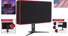 Load image into Gallery viewer, Stylish Red &amp; Black 27-Inch Monitor Cover - Ultimate Protection for Gamers