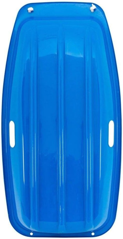 SportStuff Classic Snow Toboggan for Kids - 1-Person Plastic Sled in Blue