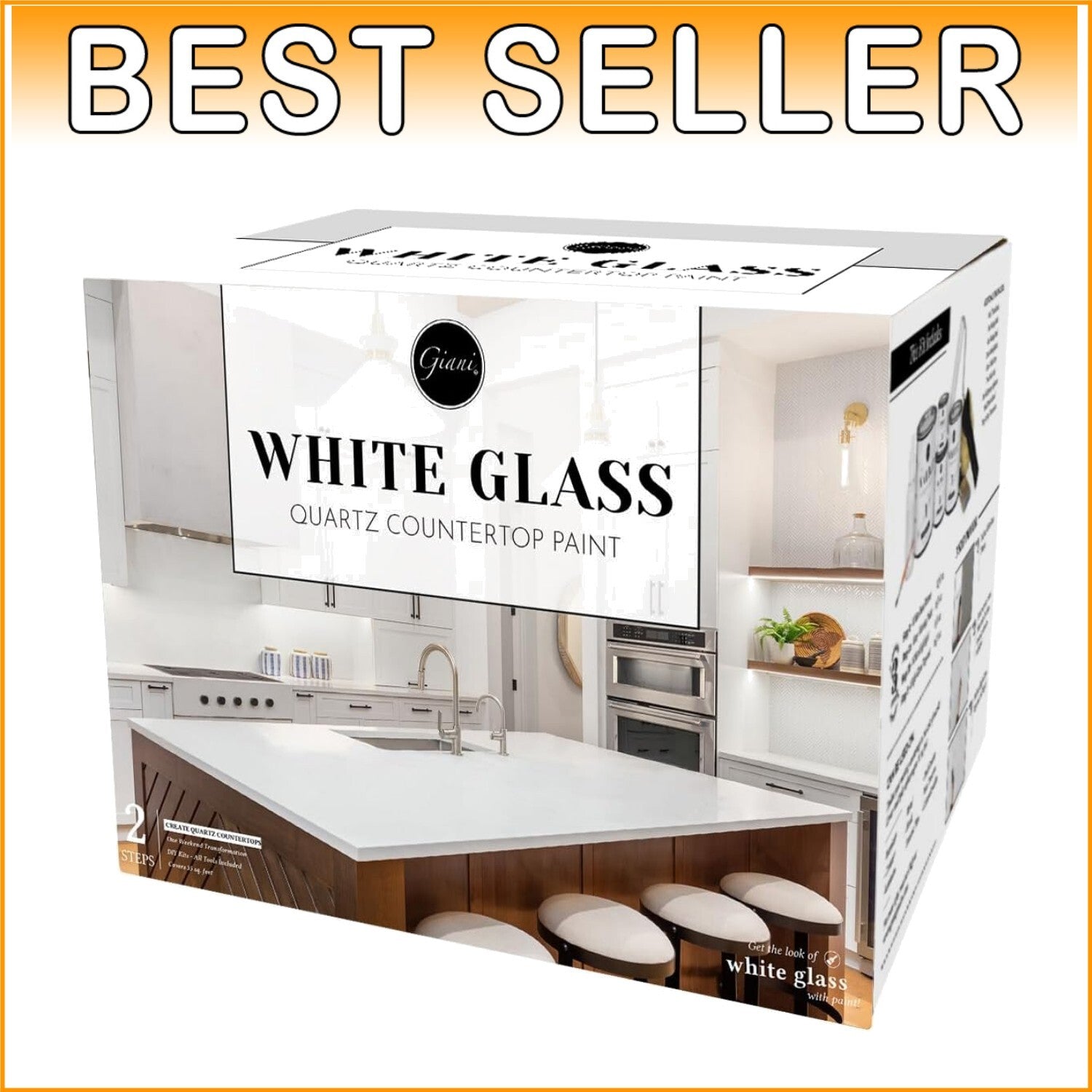 Durable Water-Resistant Quartz Finish Epoxy Paint for 35 Sq Ft Countertops