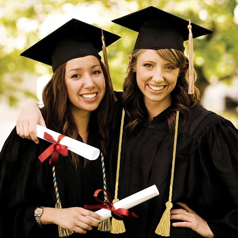 67” Sky Blue & White Graduation Honor Cords (20pcs) - Essential for Graduates