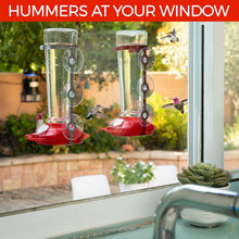 Load image into Gallery viewer, No-Leak Window Hummingbird Feeders with 3 Interchangeable Flower Colors - 2 Pack