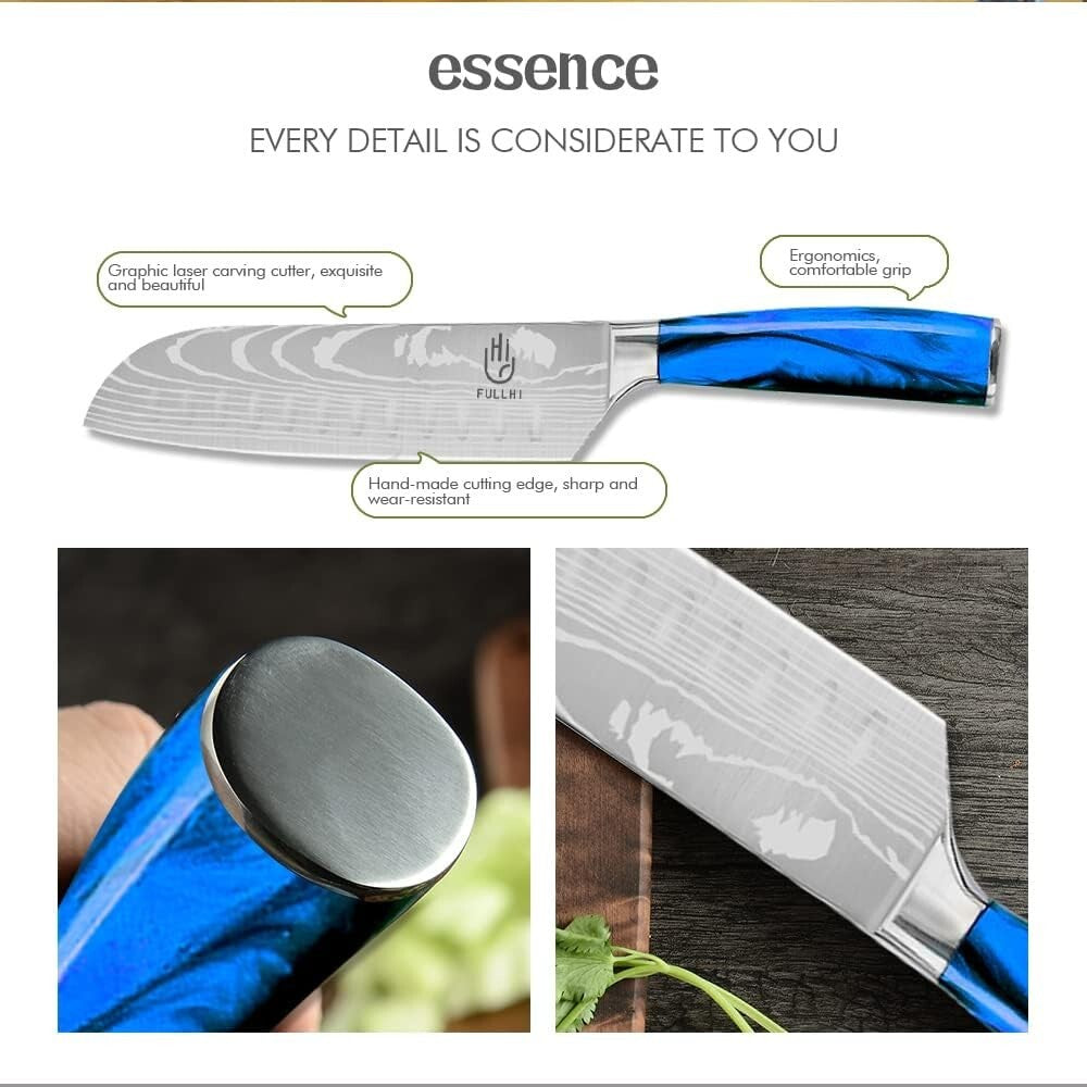 Pro-Grade 14-Piece Japanese Knife Set - Stylish & Ergonomic for Culinary Mastery