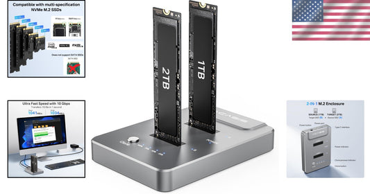 Portable ACASIS M.2 Duplicator - 8TB SSD Cloner with Super Speed Data Transfer