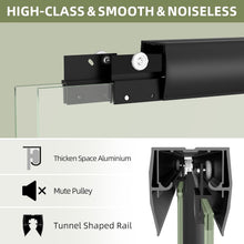 Load image into Gallery viewer, Versatile Reversible 60 in. Tub Shower Door - Anti-Crash Design in Matte Black