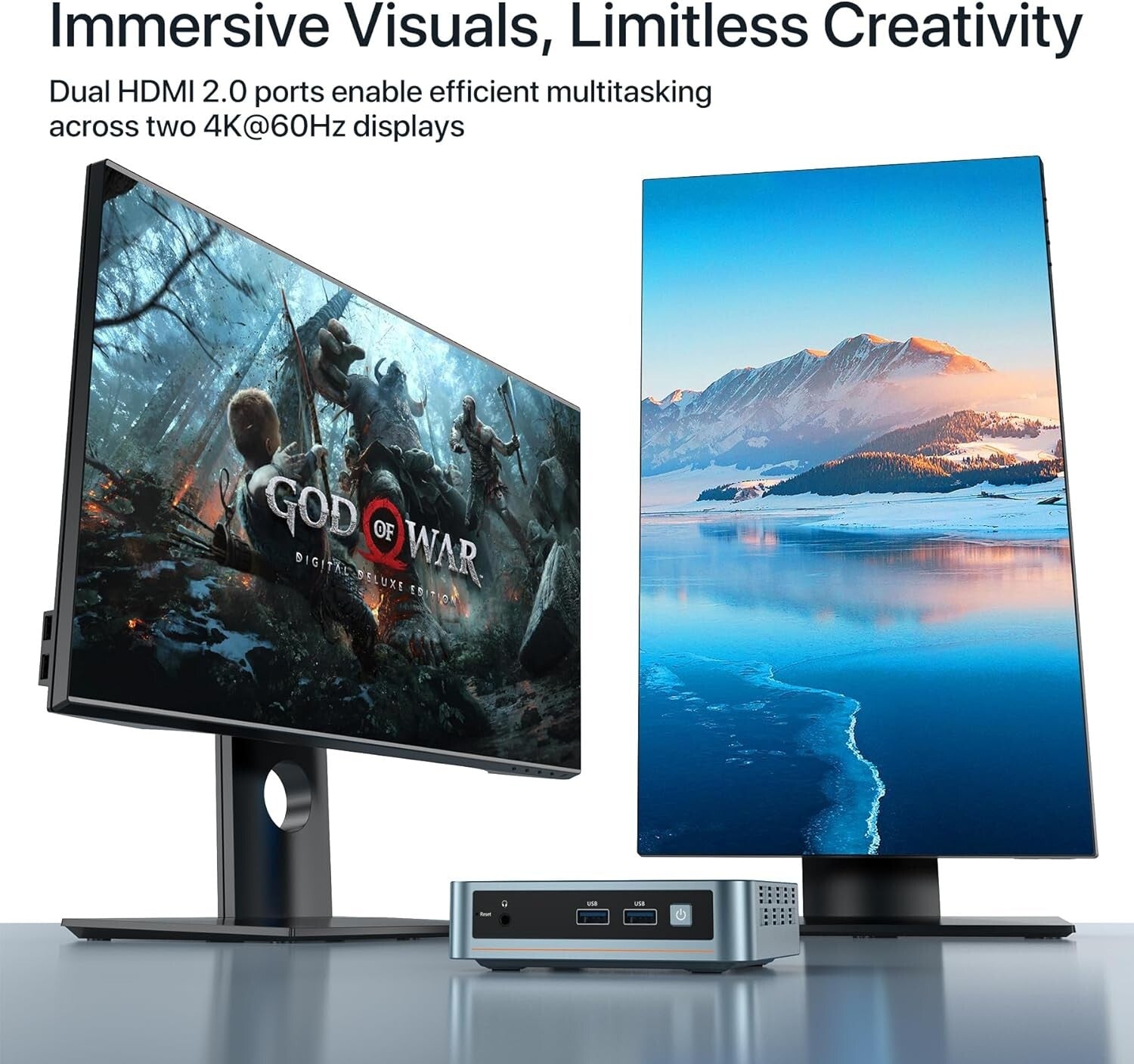 4K HD Intel Mini Desktop - 11th Gen, 16GB RAM, Dual HDMI, Fantastically Compact