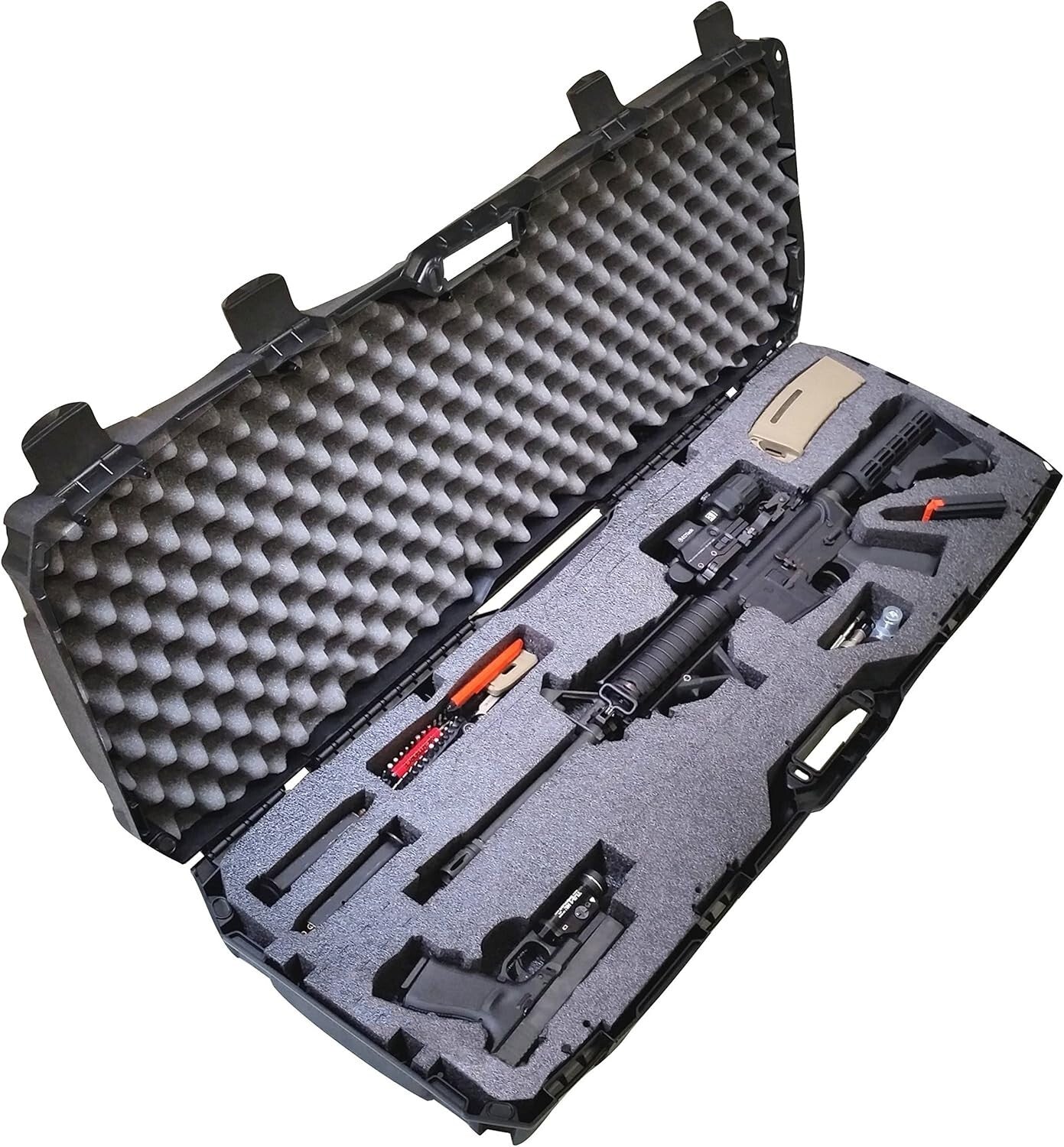 Portable Rifle Case with Snap Closure and Custom Foam for Organized Transport