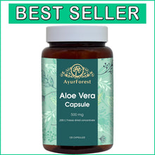 Load image into Gallery viewer, Natural Aloe Vera Health Capsules 120 Count - Digestive Aid &amp; Skin Booster