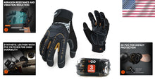 Load image into Gallery viewer, Heavy Duty Synthetic Leather Work Gloves - Touchscreen &amp; Impact Protection