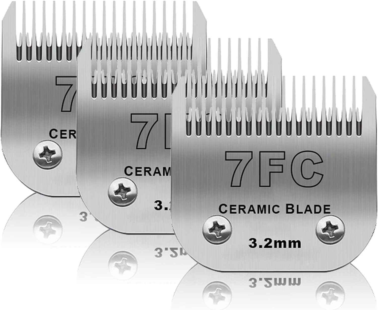 Efficient Grooming with 3 Pack 7FC Detachable Blades for Andis & Oster Models