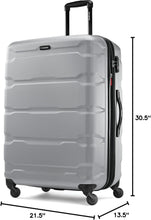 Load image into Gallery viewer, Omni PC 28-Inch Expandable Hardside Spinner Luggage - Silver, 10-Year Warranty