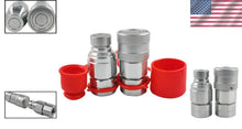 Load image into Gallery viewer, Compact 1/2" SAE-08 Flat Face Coupler - Reliable Quick Connect for Equipment