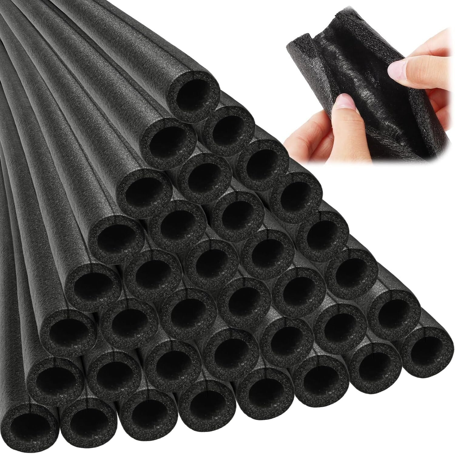 Durable Waterproof Foam Pipe Insulation for Outdoor Heat & Freeze Protection
