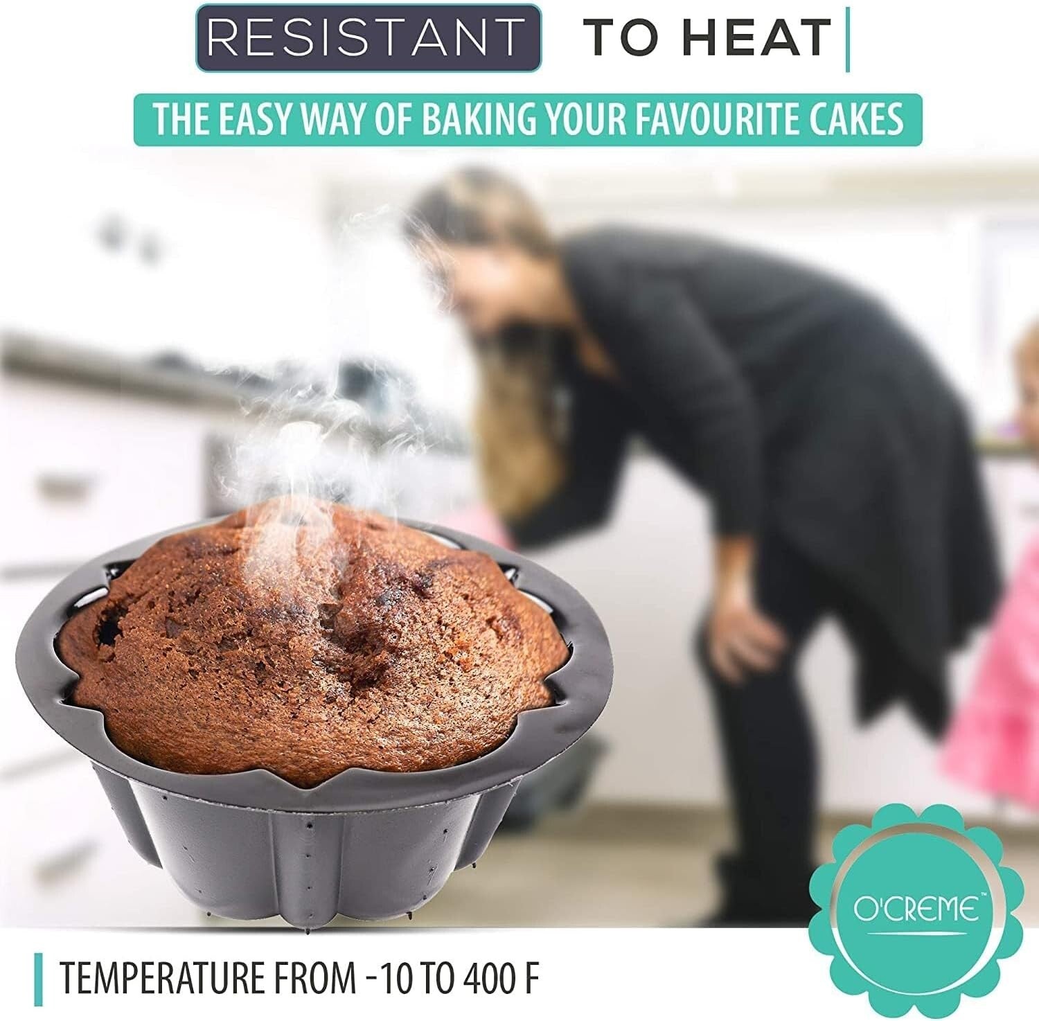 Innovative Bakeable Plastic Mini Cake Pan Set - 25 Pans + Storage Containers