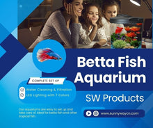 Load image into Gallery viewer, Compact 2-Gallon LED Fish Tank with Power Filter - Ideal for Betta &amp; Guppies