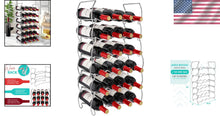 Load image into Gallery viewer, Versatile 6-Tier Stackable Wine Rack - Holds 24 Bottles for Home Bar or Pantry