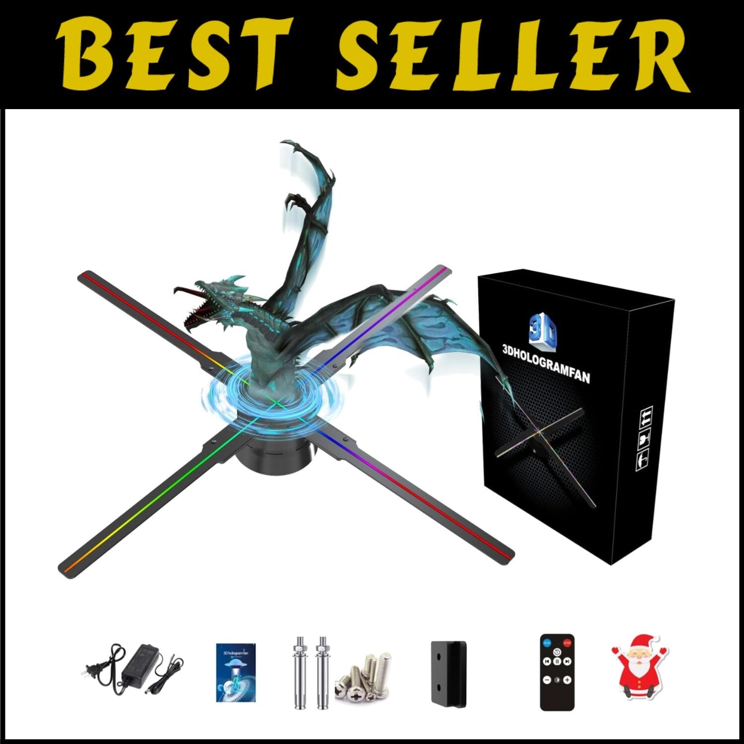 Compact 18.1" Hologram Projector for Events & Businesses with Remote Control