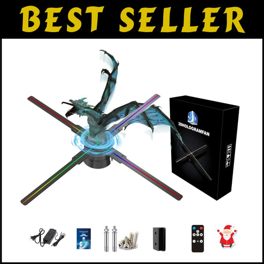 Compact 18.1" Hologram Projector for Events & Businesses with Remote Control