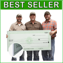 Load image into Gallery viewer, Giant 36x16 Dry Erase Check - Durable PVC Fake Check for Memorable Presentations