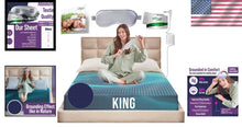 Load image into Gallery viewer, Premium King Fitted Sheet with 12% Silver &amp; 84% Organic Cotton for Better Sleep
