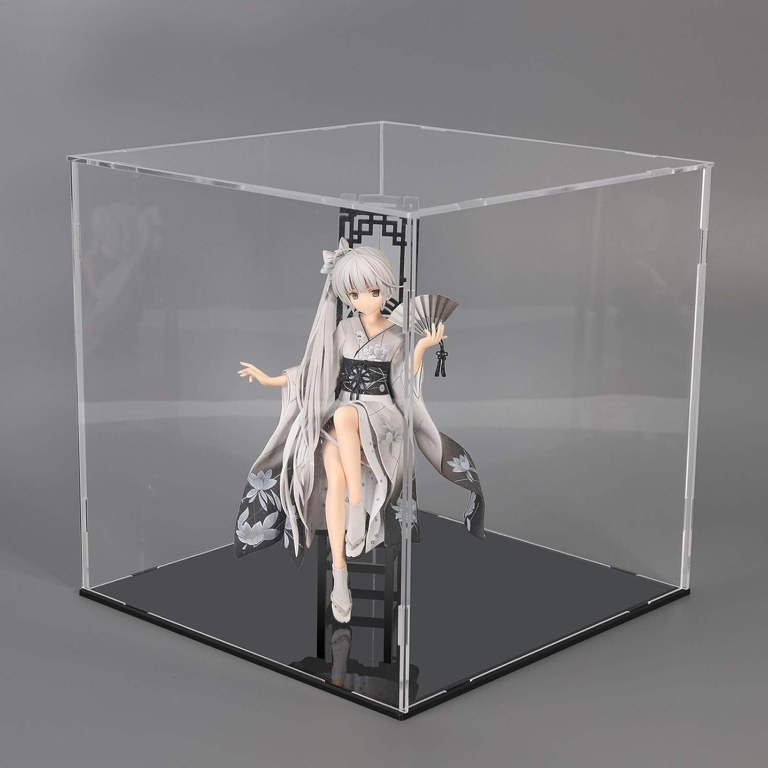 Clear Acrylic Display Case for Action Figures & Collectibles - 12x12x12 Inch
