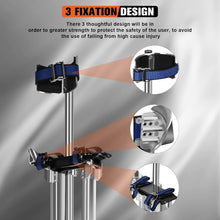 Load image into Gallery viewer, 48-64" Adjustable Aluminum Drywall Stilts with Knee Pads - For Safe Painting